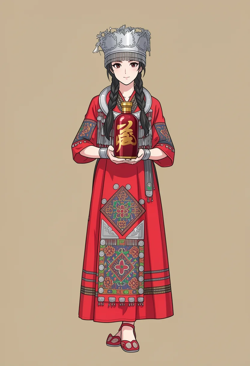 Demo E 成品：二次元画风持瓶少女